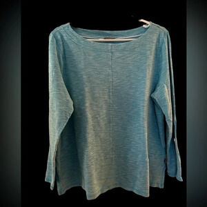 Talbots turquoise boat neck pullover
